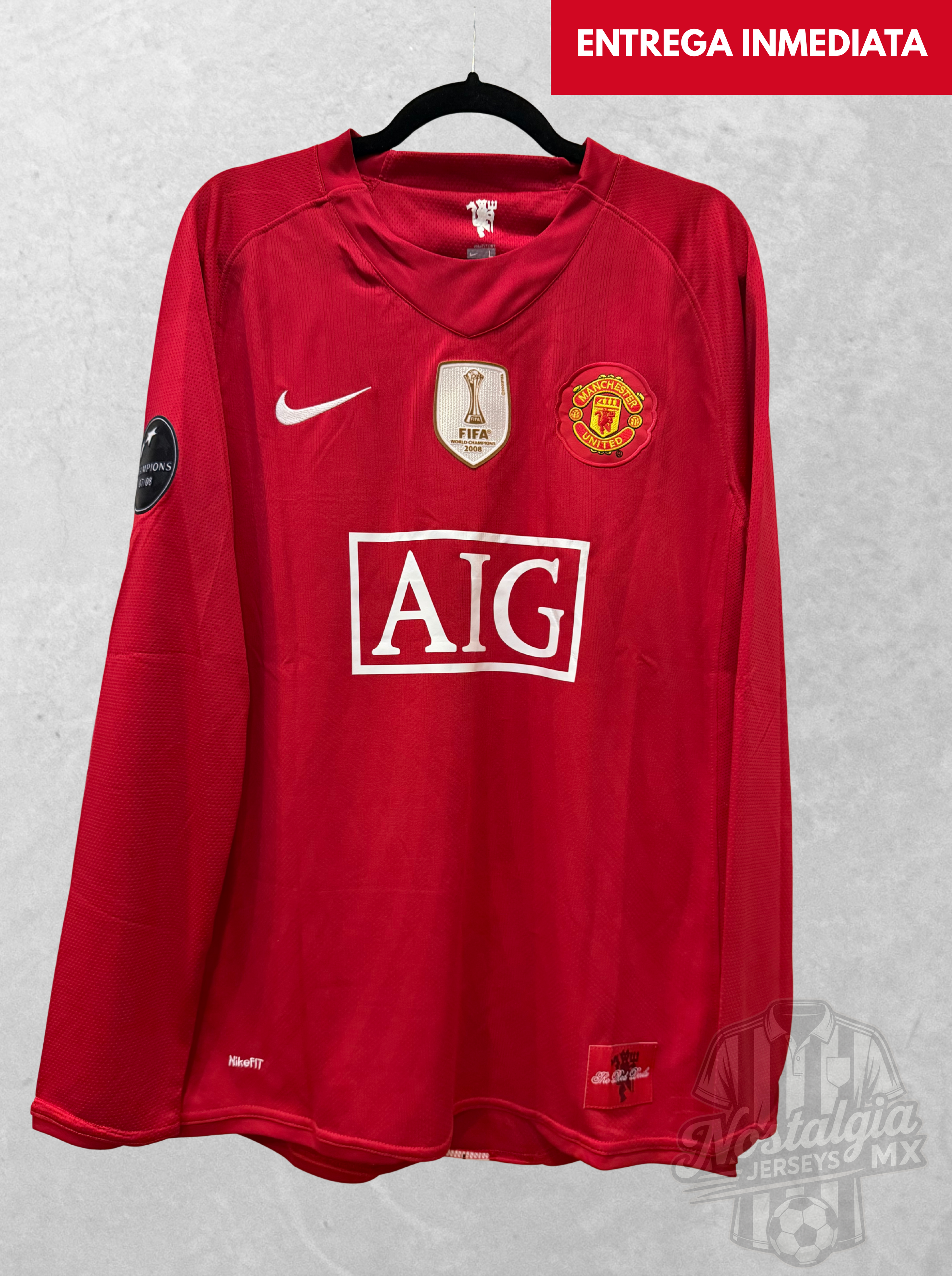 Manchester United 2008/09 local manga larga Ronaldo 7 - L