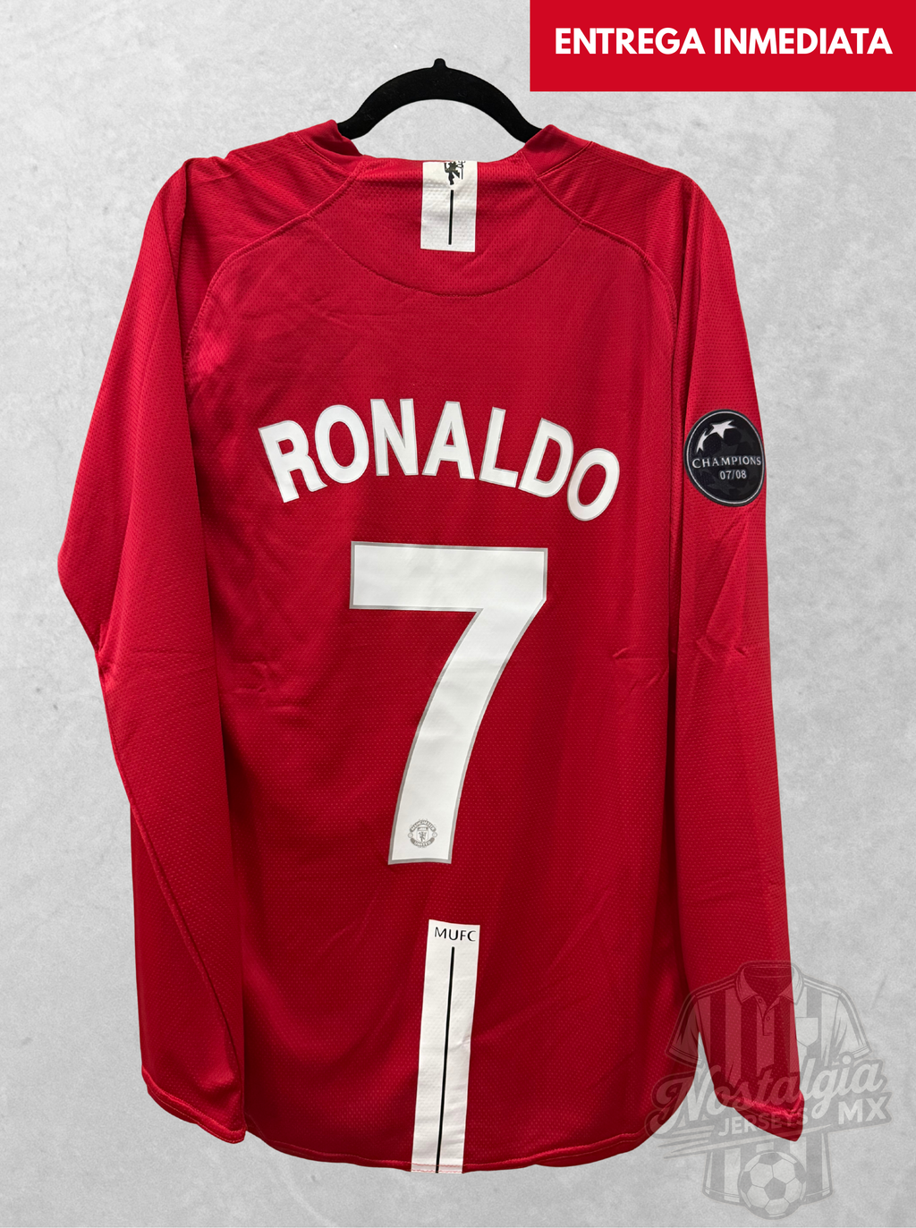 Manchester United 2008/09 local manga larga Ronaldo 7 - L