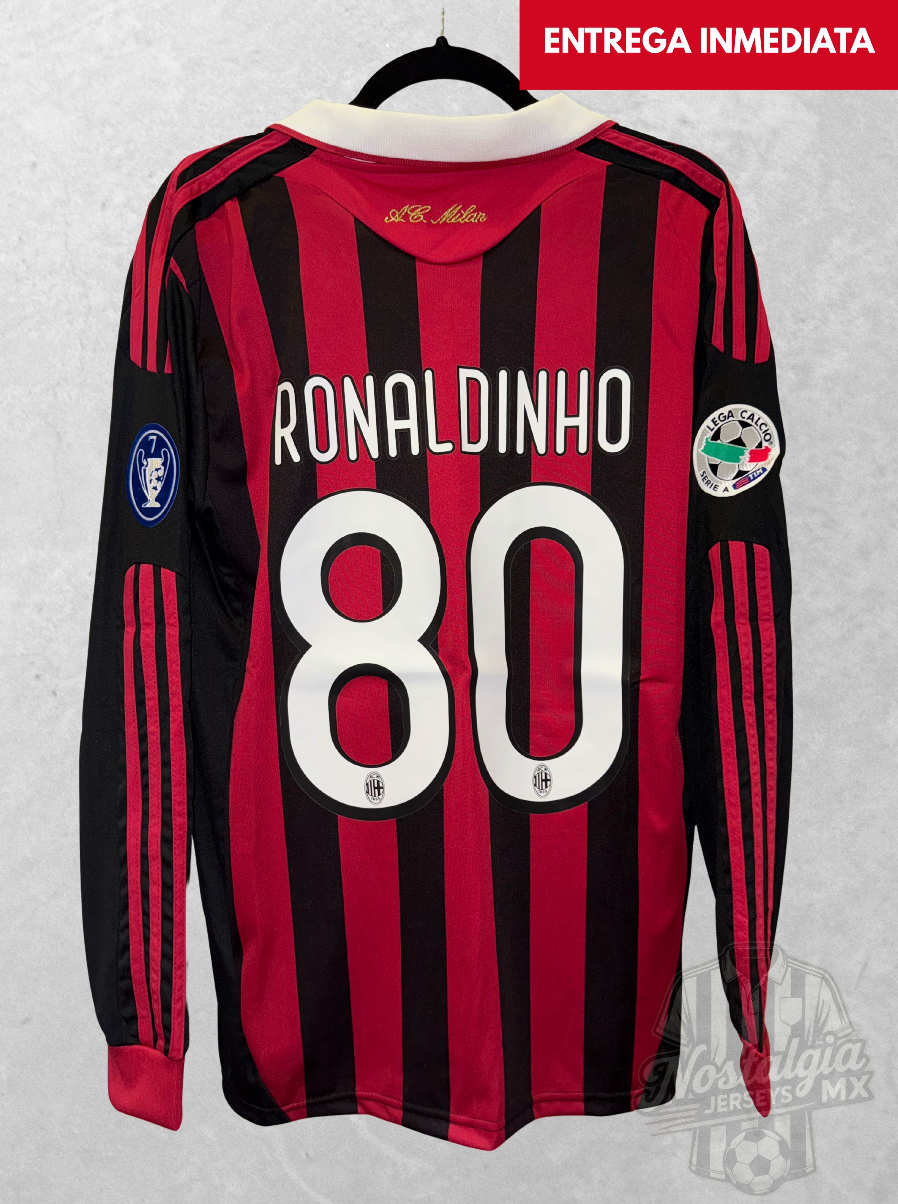 AC Milan 2009/10 local manga larga Ronaldinho 80 - M