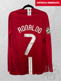 Manchester United 2007/08 Final Champions League manga larga Ronaldo 7 - S