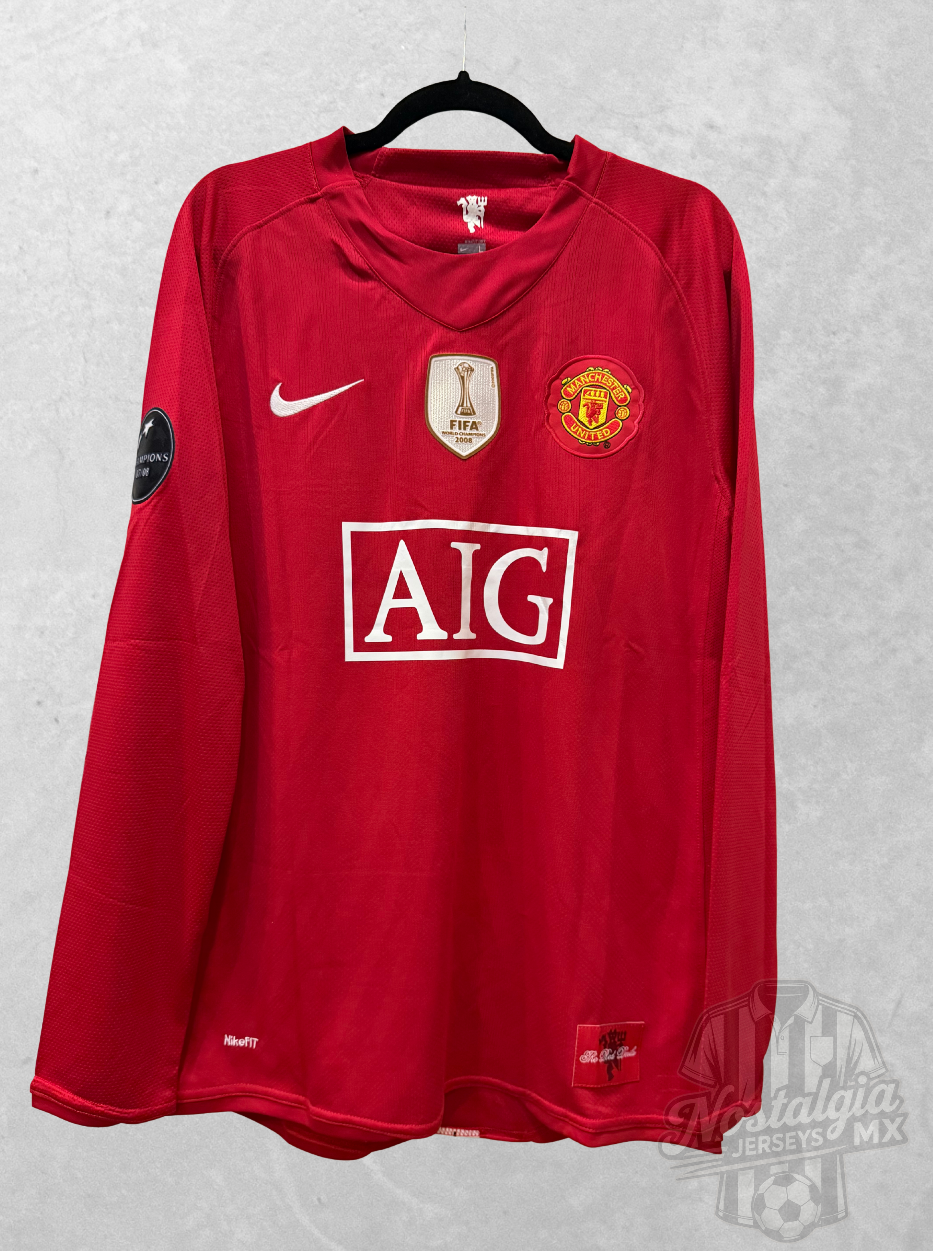 Manchester United 2008/09 local manga larga