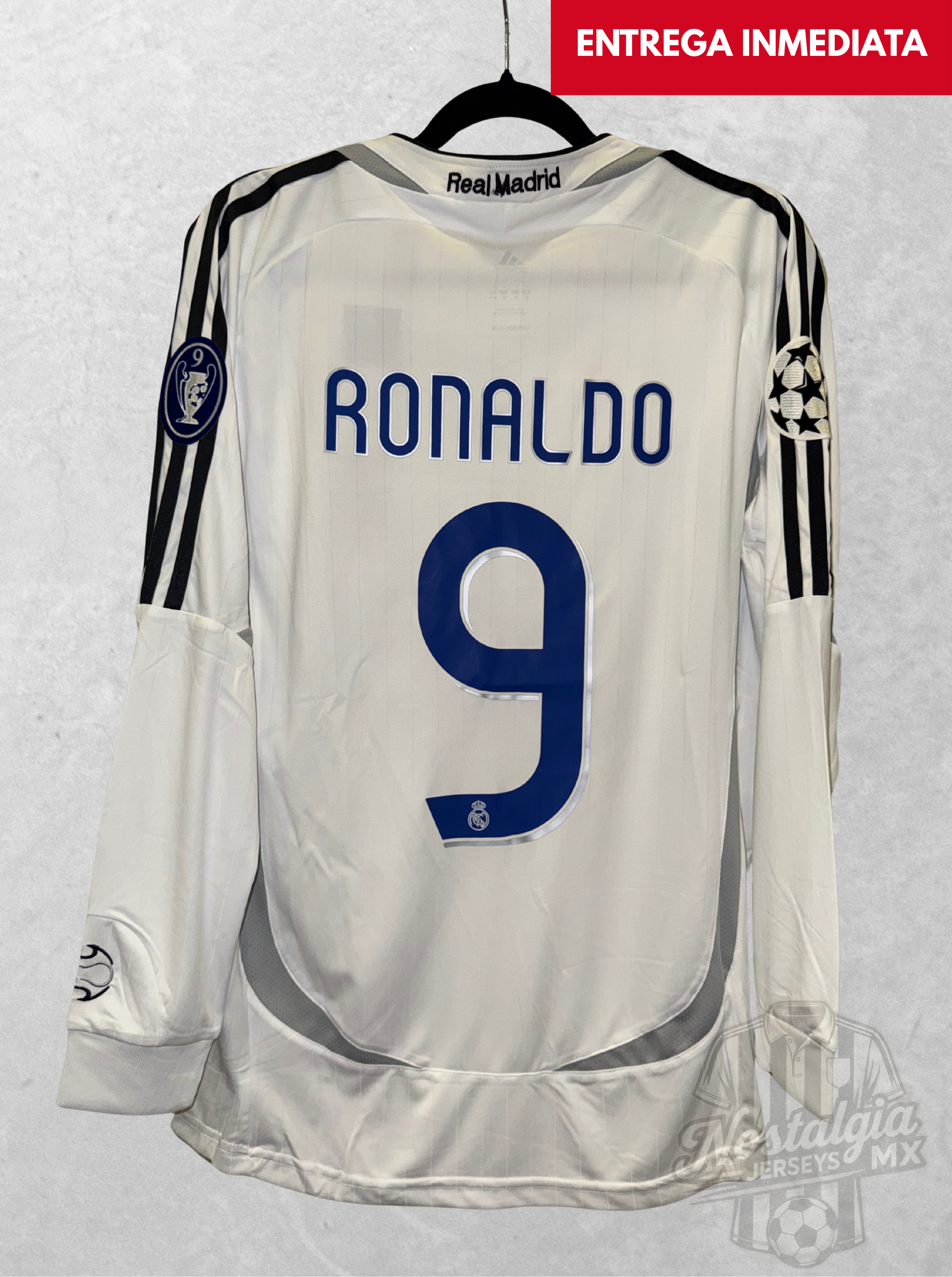 Real Madrid 2006/07 local manga larga Ronaldo 9 - M