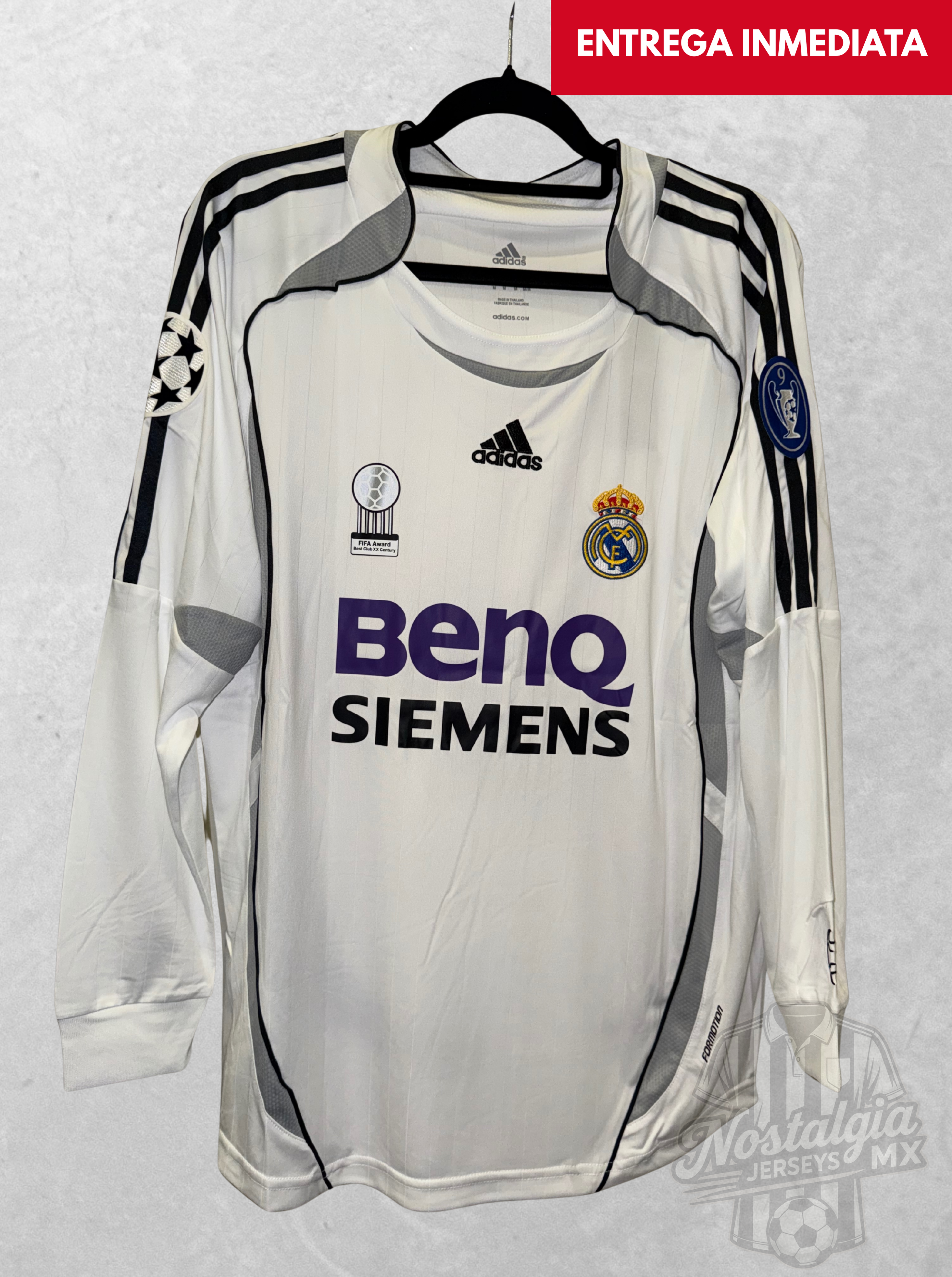 Real Madrid 2006/07 local manga larga Ronaldo 9 - M