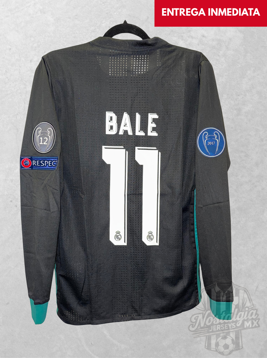Real Madrid 2017/18 visita manga larga Bale 11 - S