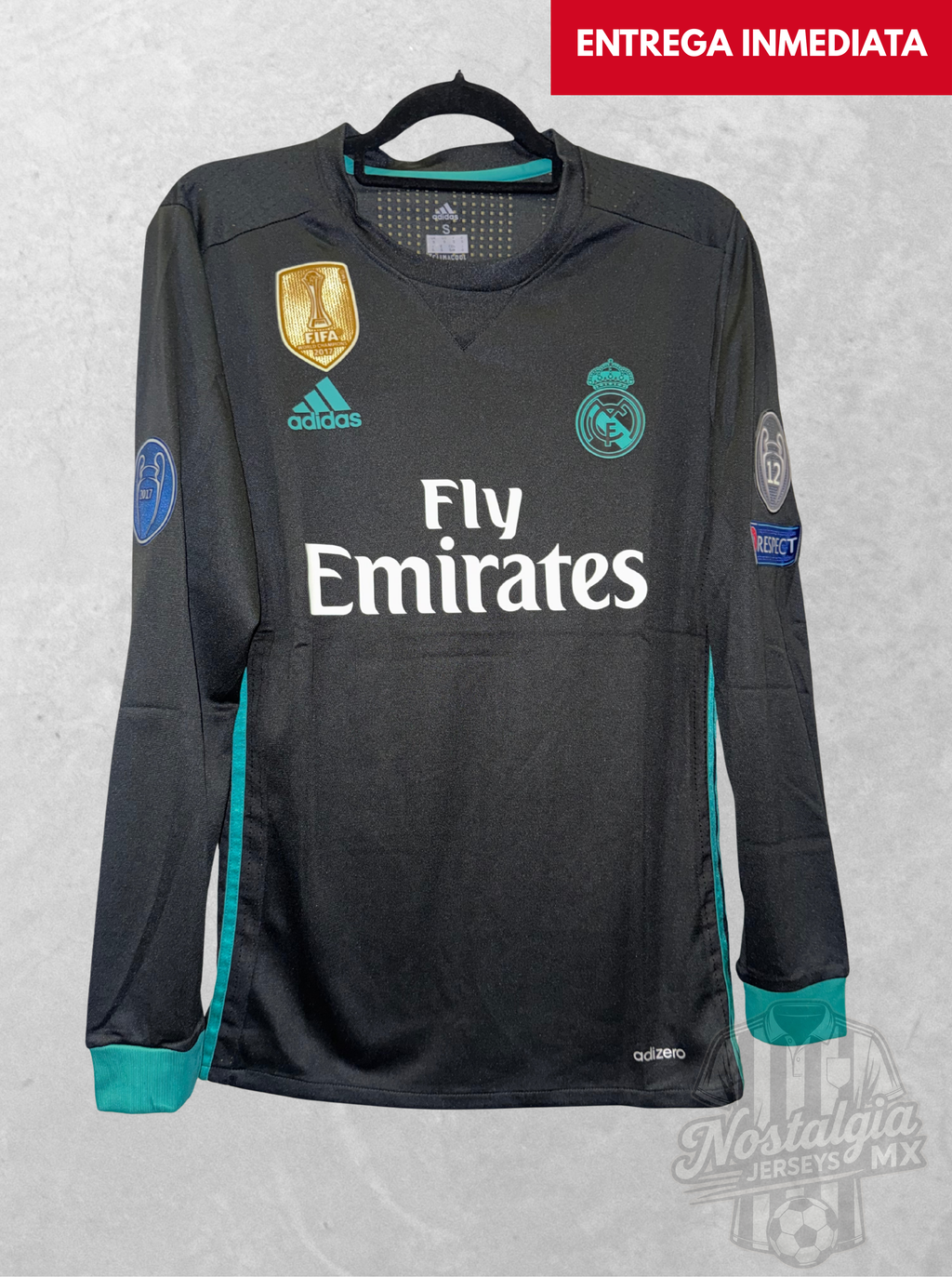 Real Madrid 2017/18 visita manga larga Bale 11 - S