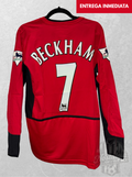 Manchester United 2002/03 local manga larga Beckham 7 - S