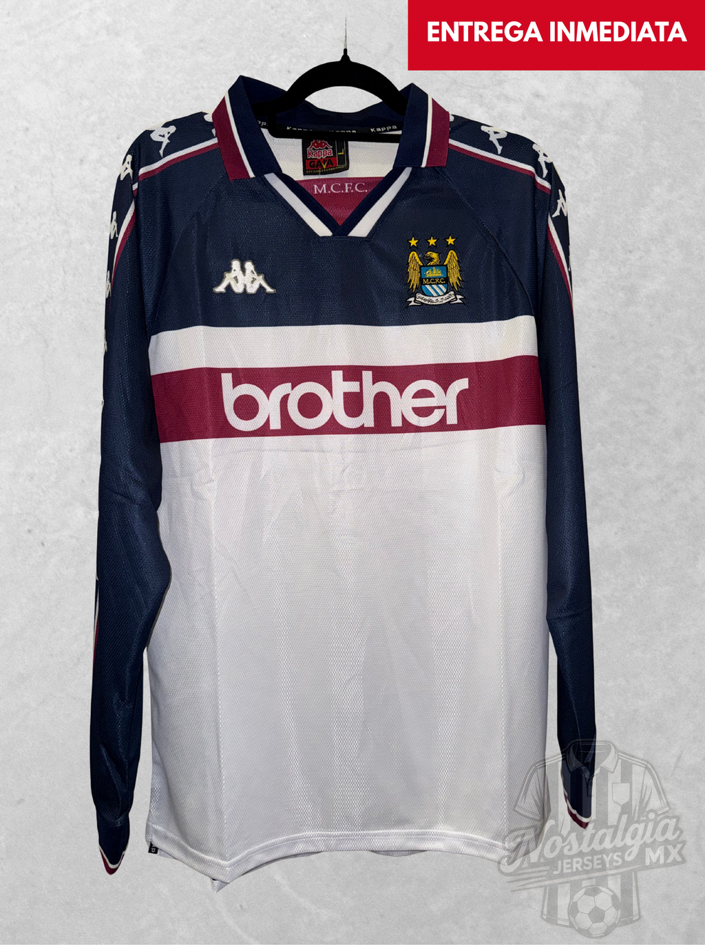 Manchester City 1997/98 visita manga larga - L