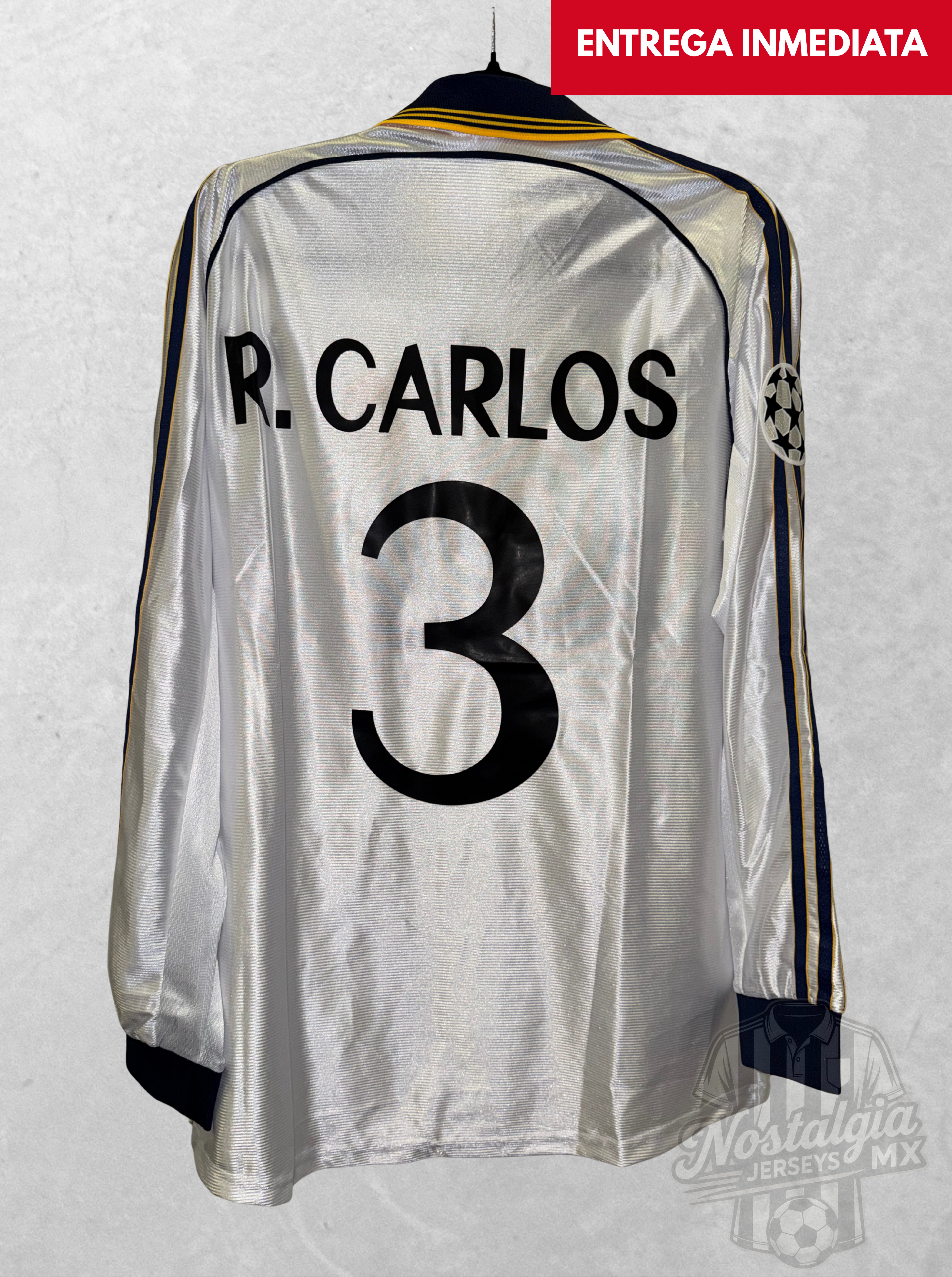Real Madrid 1998/99 local manga larga R. Carlos 3 - L