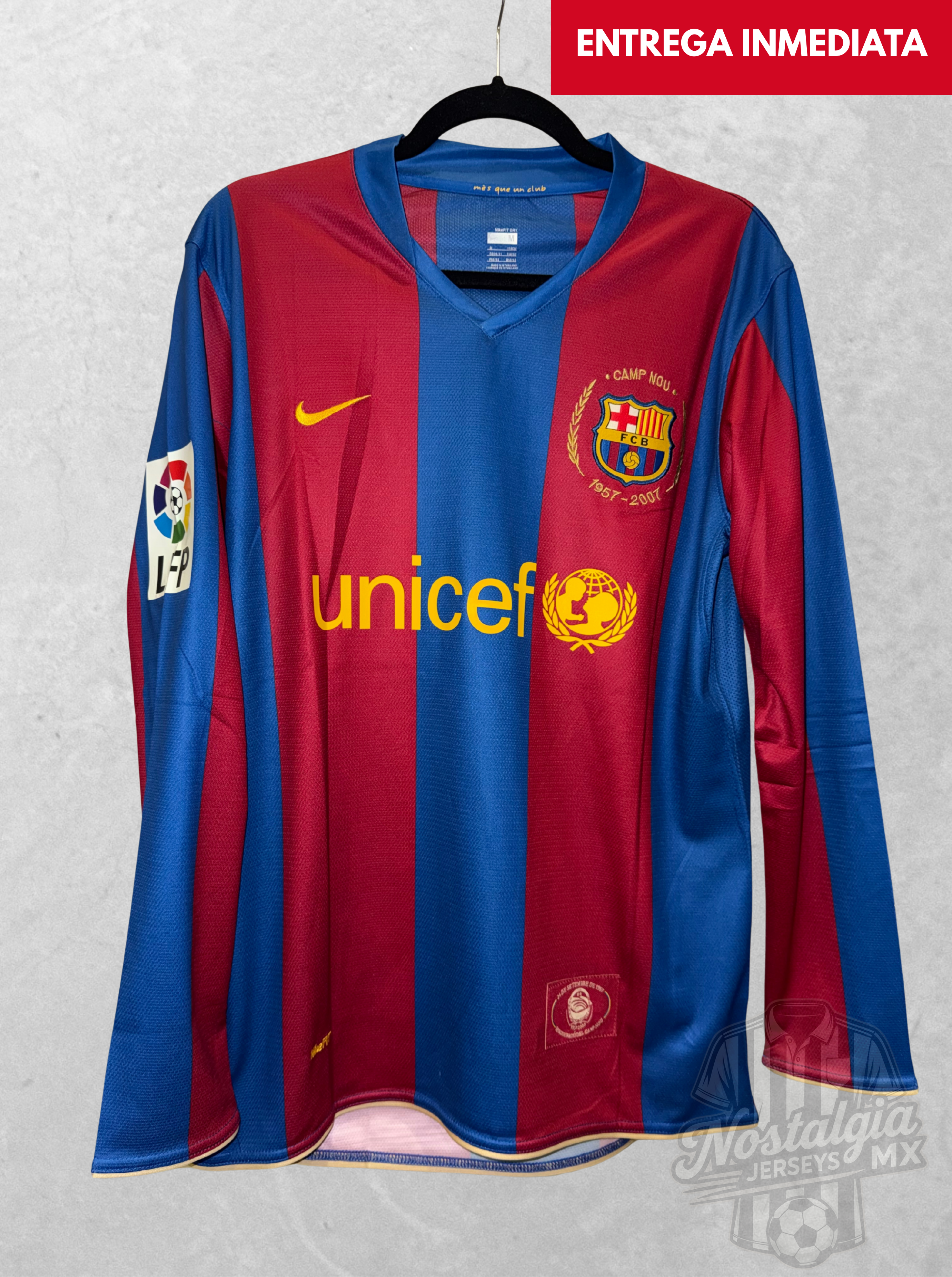 Barcelona 2007/08 local manga larga Ronaldinho 10 - M