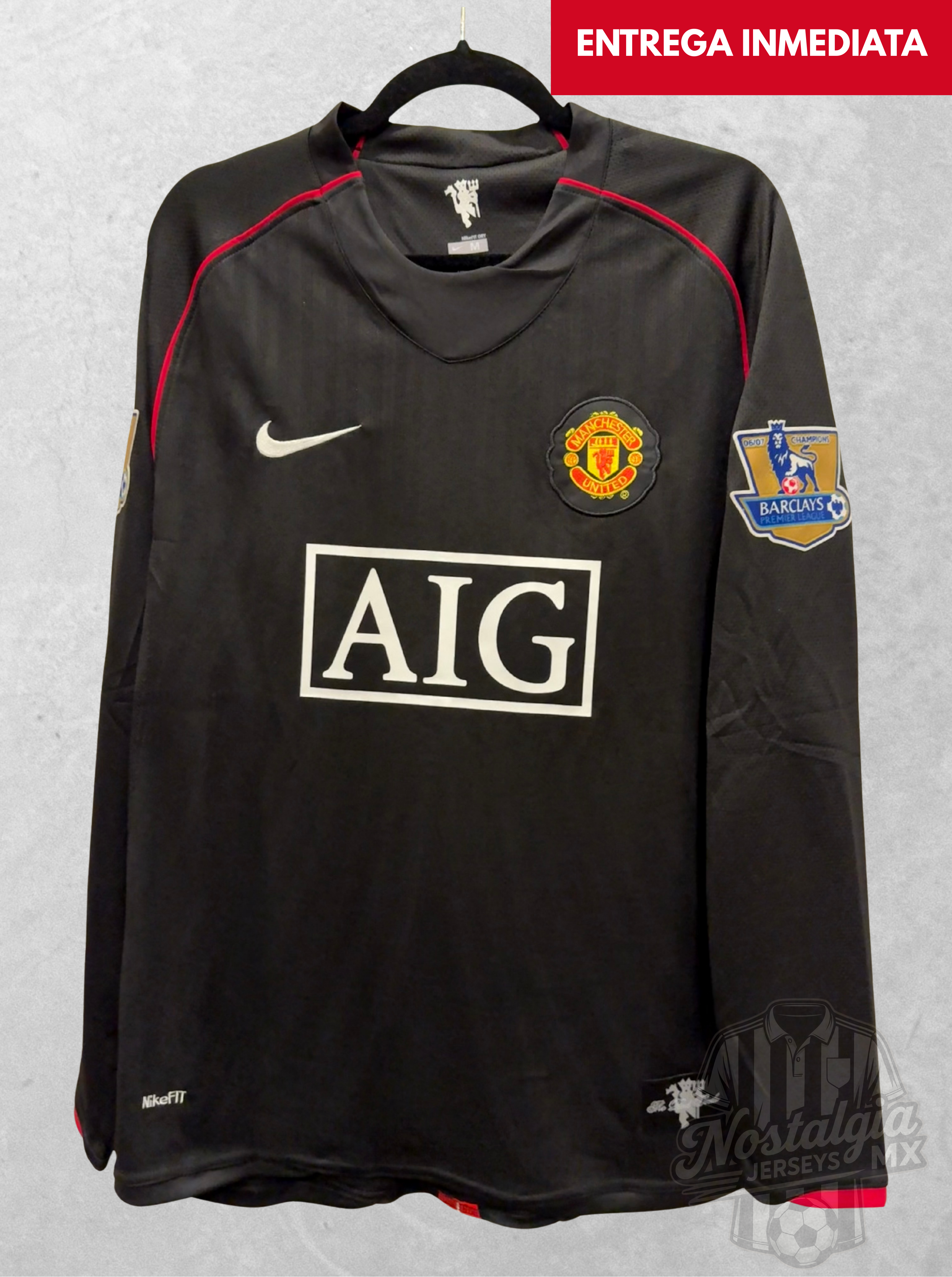 Manchester United 2007/08 visita manga larga Ronaldo 7 - M