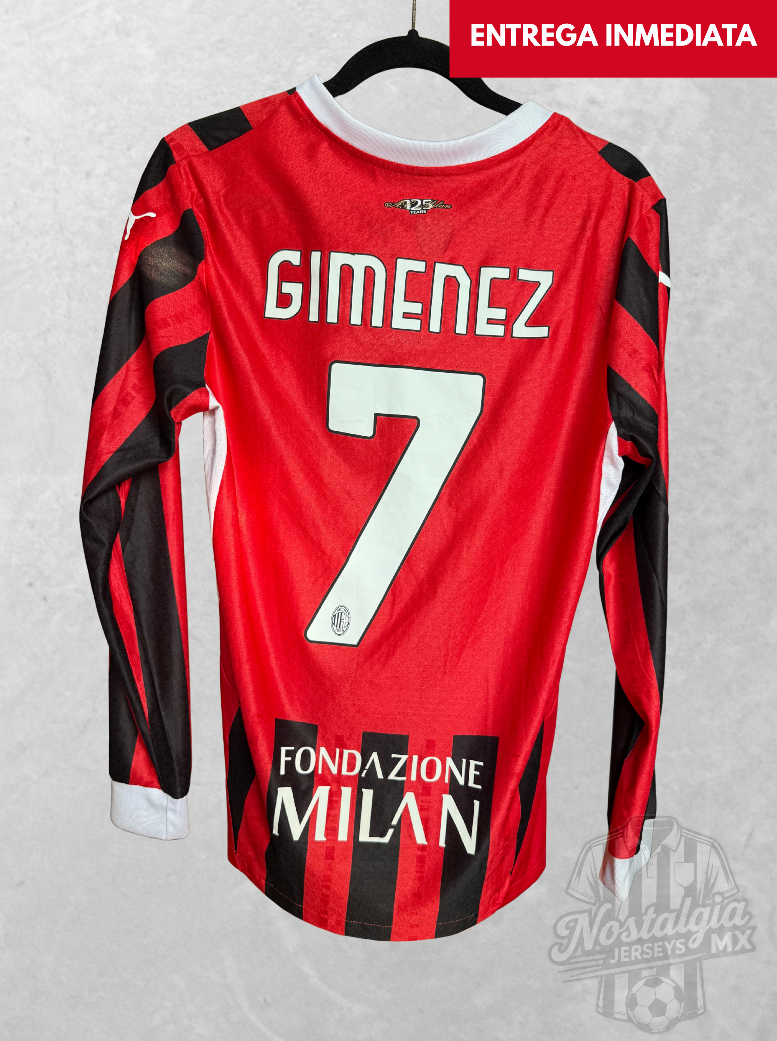 AC Milan 2024/25 local jugador manga larga Gimenez 7 - M