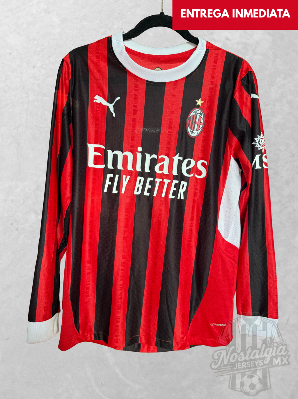 AC Milan 2024/25 local jugador manga larga Gimenez 7 - M
