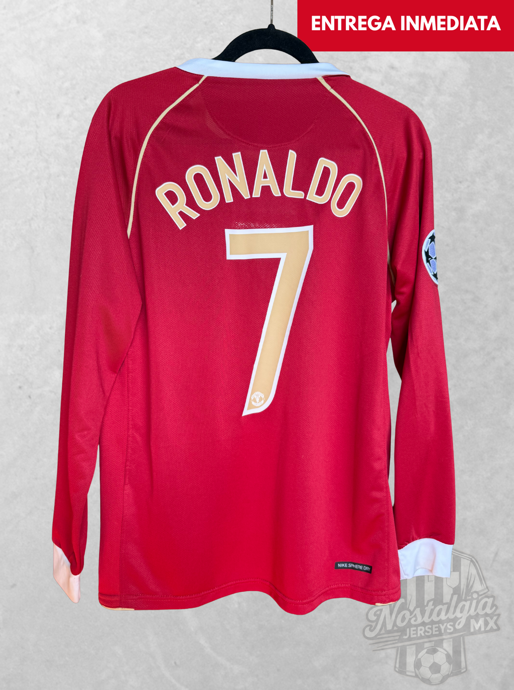 Manchester United 2006/07 local manga larga Ronaldo 7 - S