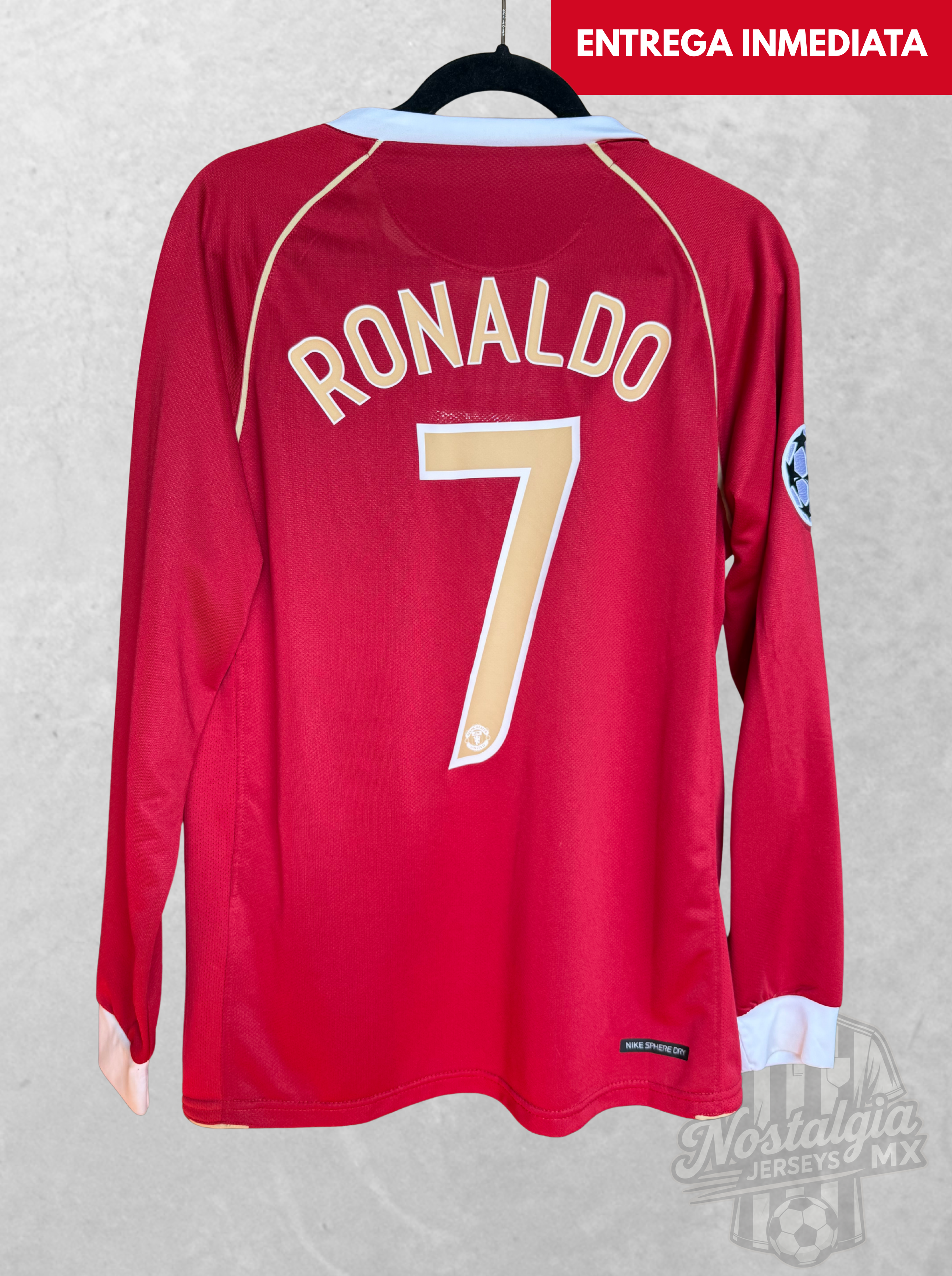 Manchester United 2006/07 local manga larga Ronaldo 7 - S