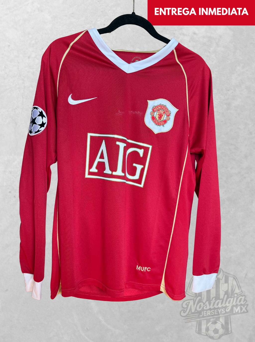 Manchester United 2006/07 local manga larga Ronaldo 7 - S