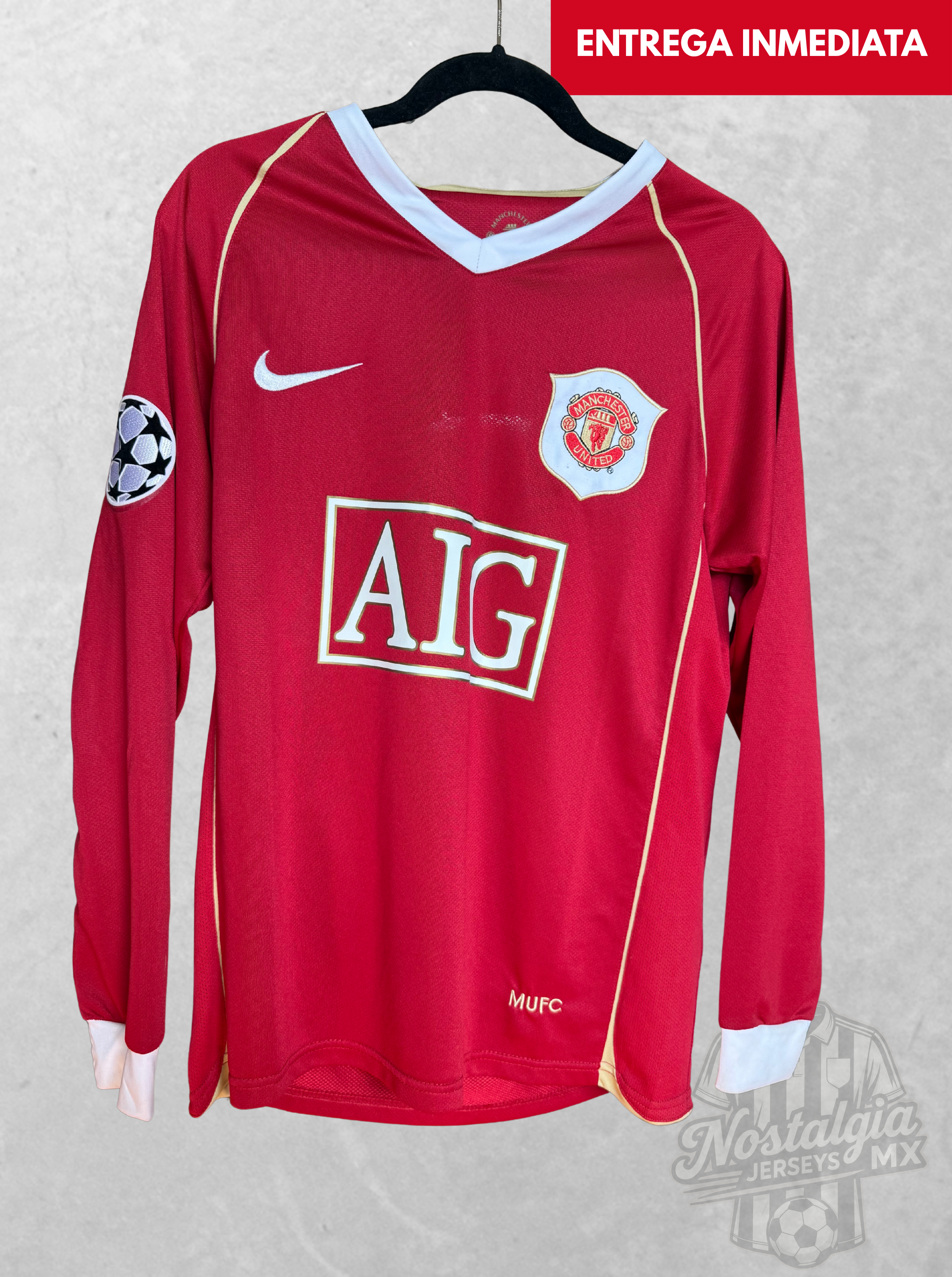 Manchester United 2006/07 local manga larga Ronaldo 7 - S